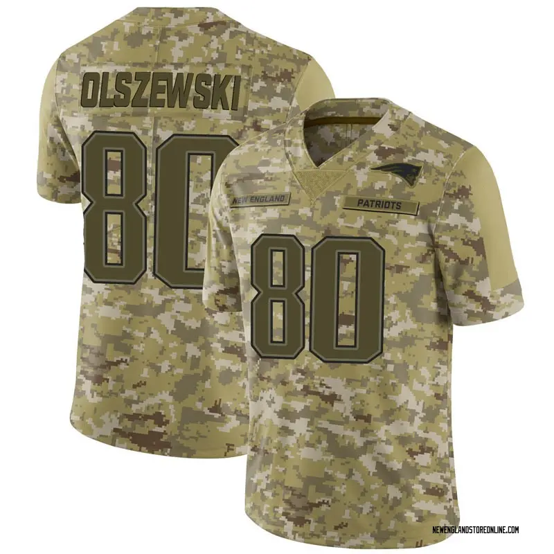 جهاز عقلة Men's New England Patriots #80 Gunner Olszewski Limited Camo 2018 Salute to Service Jersey سوبر ماركت مرحبا